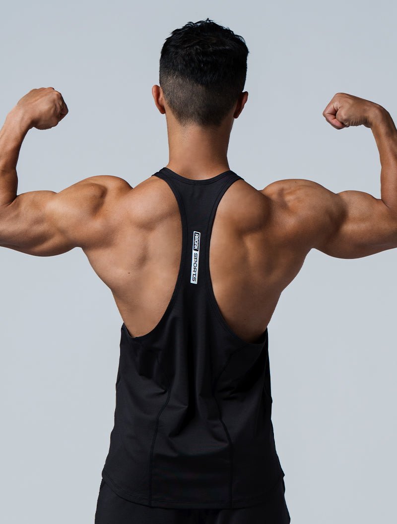 ArcTech™ Elite 細肩挖背訓練背心 (黑) - AROAK 機能健身服飾 | 專為健人打造