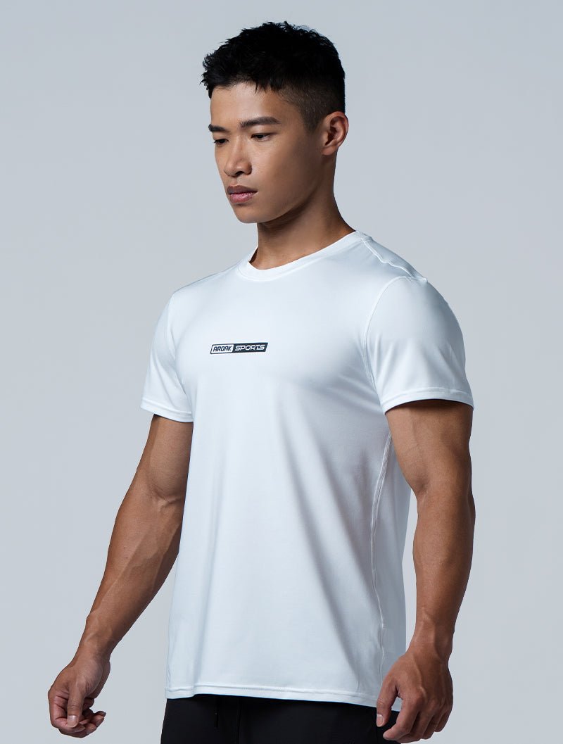 ArcTech™ Elite剪接訓練上衣 (白) - AROAK 機能健身服飾 | 專為健人打造