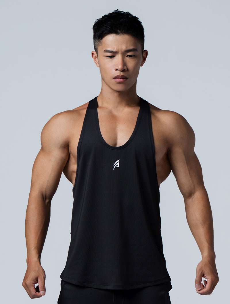ArcTech™ Elite 細肩挖背訓練背心 (黑) - AROAK 機能健身服飾 | 專為健人打造