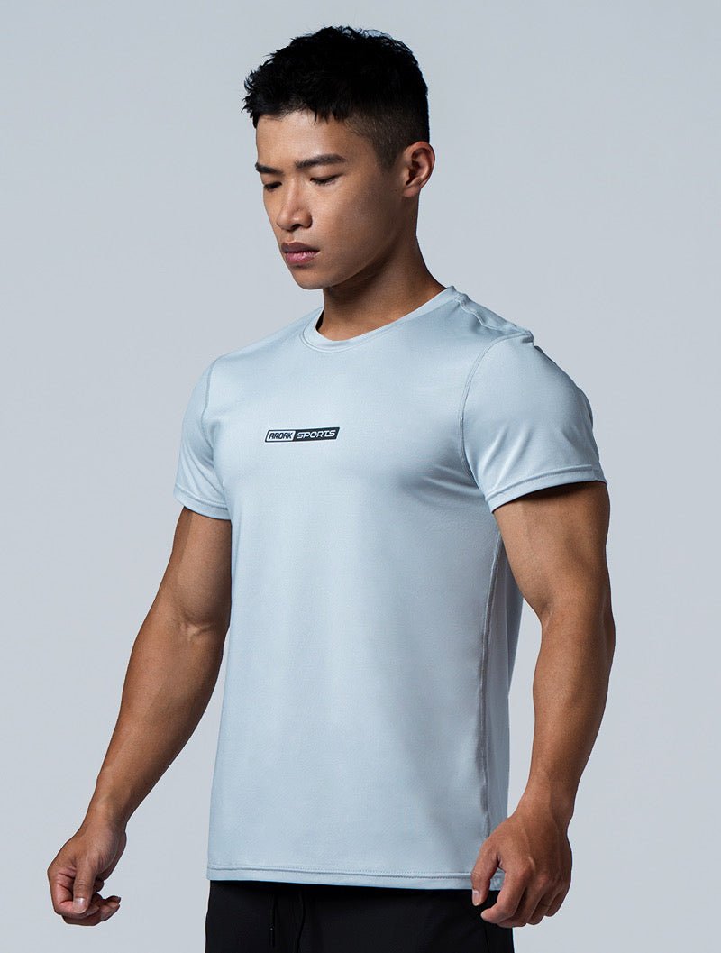 ArcTech™ Elite剪接訓練上衣 (淺灰) - AROAK 機能健身服飾 | 專為健人打造