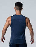 ArcTech™ Essential 剪接弧襬背心 (深藍) - AROAK 機能健身服飾 | 專為健人打造
