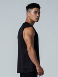 ArcTech™ Essential 寬肩剪接背心 (黑) - AROAK 機能健身服飾 | 專為健人打造