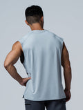 ArcTech™ Essential 寬肩剪接背心 (淺灰) - AROAK 機能健身服飾 | 專為健人打造
