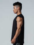 ArcTech™ Essential 寬肩剪接背心 (黑) - AROAK 機能健身服飾 | 專為健人打造