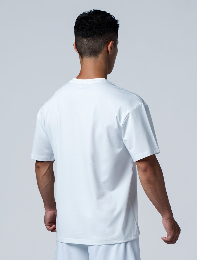 ArcTech™ Essential Oversized FIT短袖上衣 (白) - AROAK 機能健身服飾 | 專為健人打造