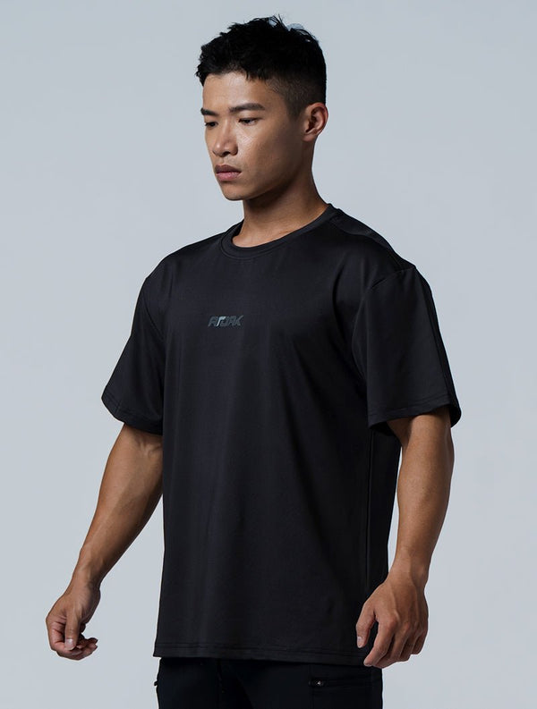 ArcTech™ Essential Oversized Fit 短袖上衣 (黑) – AROAK 機能健身服飾 | 專為健人打造