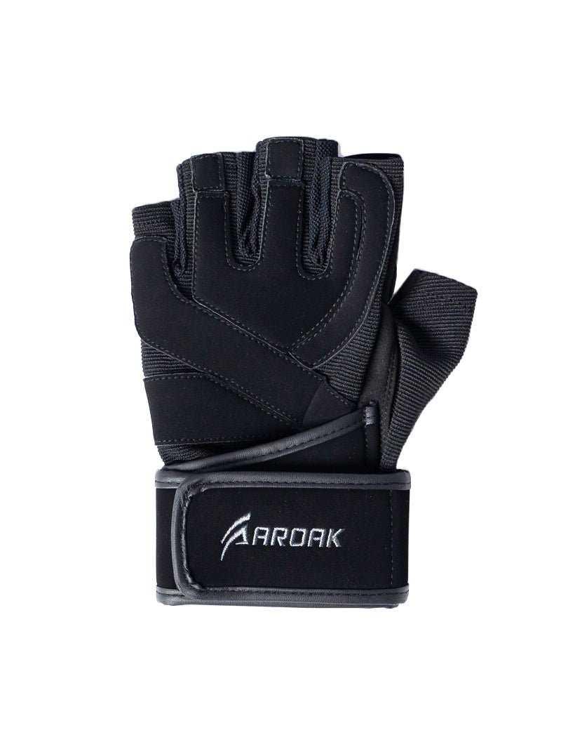 AROAK 半截式訓練手套 (黑) - AROAK 機能健身服飾 | 專為健人打造