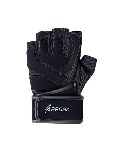 AROAK Half-Length Training Gloves (Black) (Set of 2)