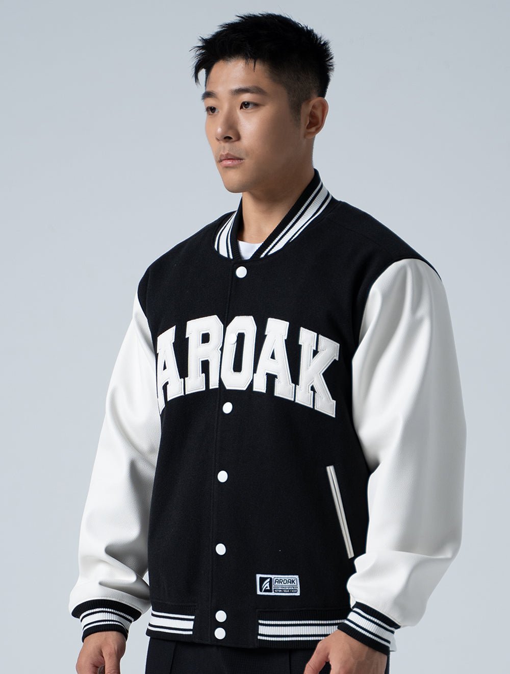 AROAK 棒球外套 (黑) - AROAK 機能健身服飾 | 專為健人打造