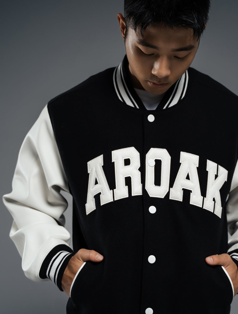 AROAK 棒球外套 (黑) - AROAK 機能健身服飾 | 專為健人打造