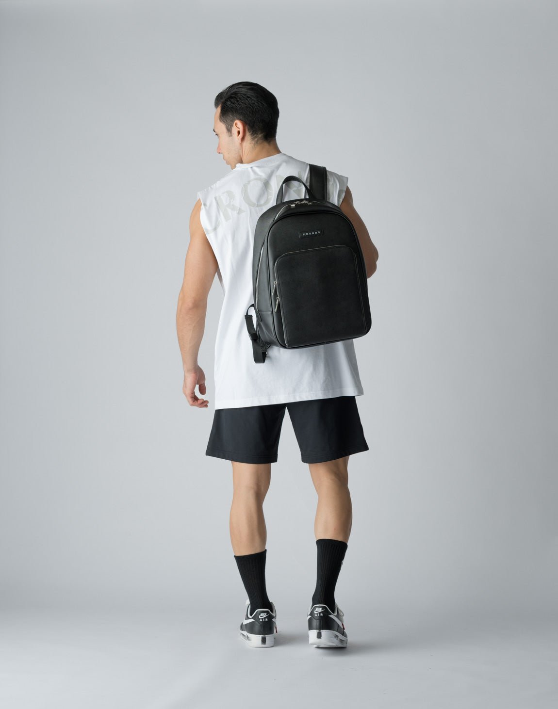 CRONOS 純素皮革背包 (黑) - AROAK 機能健身服飾 | 專為健人打造