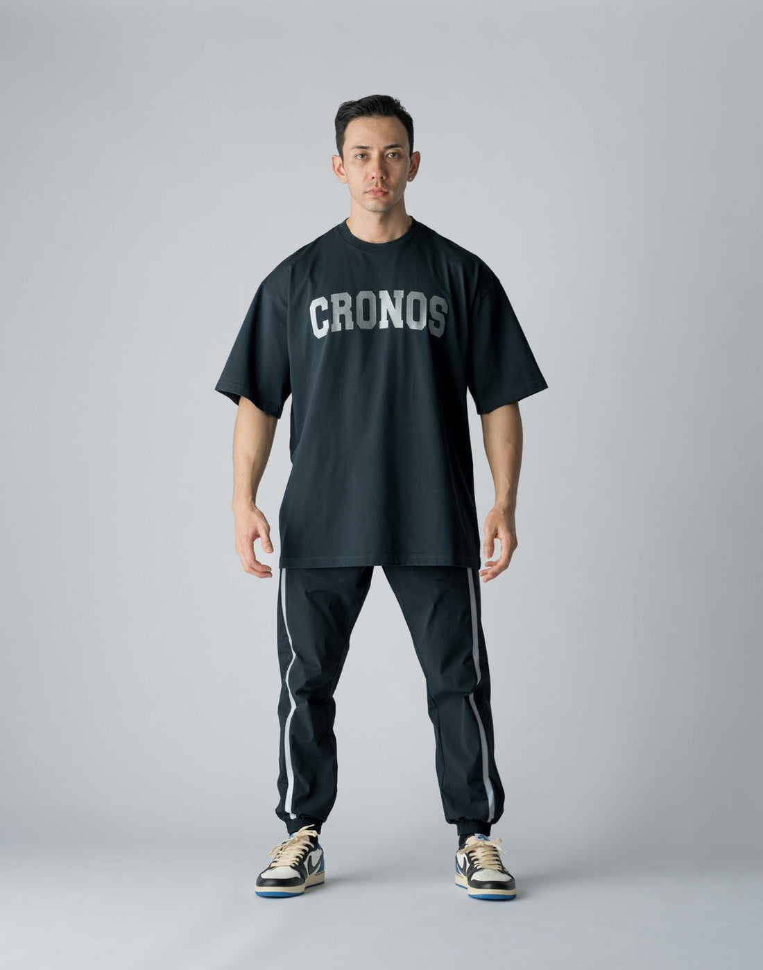 CRONOS 落肩T恤 (藍) - AROAK 機能健身服飾 | 專為健人打造