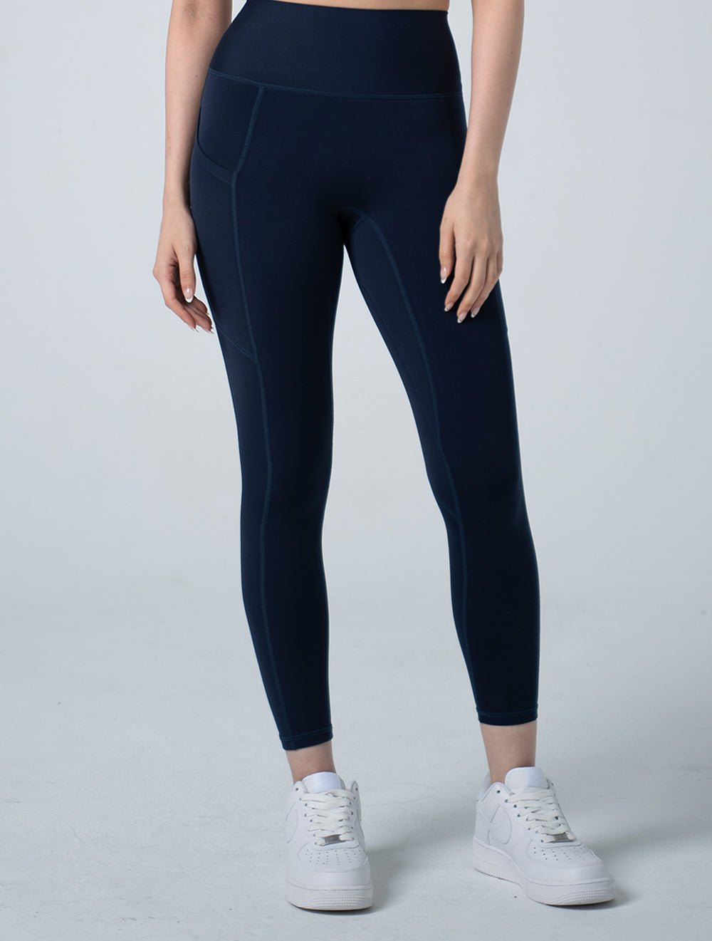 Doux™ 雕塑流線側口袋瑜珈褲25 - 2 (藍紫) - AROAK 機能健身服飾 | 專為健人打造