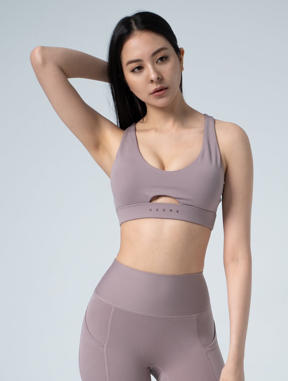 Doux™ 律動交織Bra Top (煙燻粉)25 - 2 - AROAK 機能健身服飾 | 專為健人打造