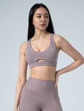 Doux™ 律動交織Bra Top (煙燻粉)25 - 2 - AROAK 機能健身服飾 | 專為健人打造