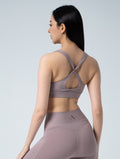 Doux™ 律動交織Bra Top (煙燻粉)25 - 2 - AROAK 機能健身服飾 | 專為健人打造