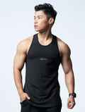 FluxFit™ 拼接本布併縫訓練背心 (黑) - AROAK 機能健身服飾 | 專為健人打造