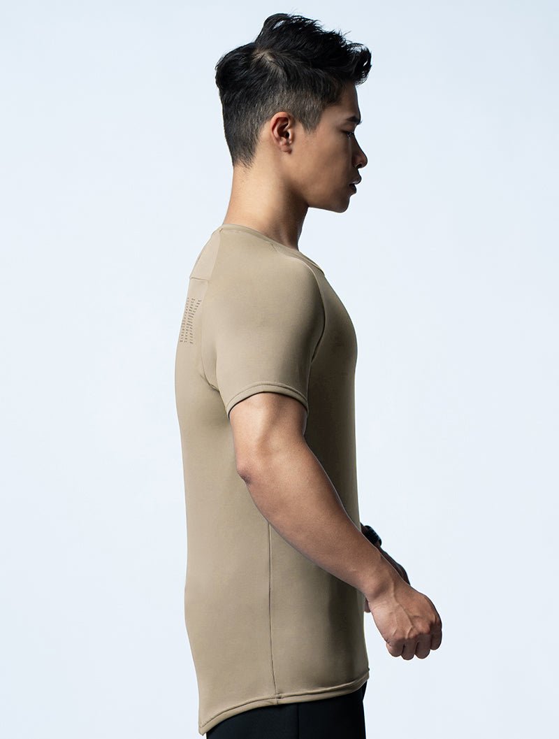 FluxFit™ 腋下拼接訓練上衣 (荳寇棕) - AROAK 機能健身服飾 | 專為健人打造