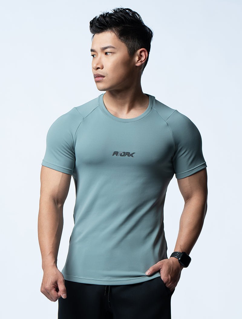 FluxFit™ 機能訓練短袖上衣 (別墅綠) - AROAK 機能健身服飾 | 專為健人打造