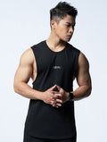 FluxFit™ 側開衩休閒背心 (黑) - AROAK 機能健身服飾 | 專為健人打造