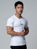 FluxFit™ LOGO沖孔訓練上衣 (白) - AROAK 機能健身服飾 | 專為健人打造