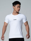FluxFit™ LOGO沖孔訓練上衣 (白) - AROAK 機能健身服飾 | 專為健人打造