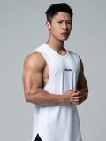 FluxFit™ LOGO沖孔訓練背心 (白) - AROAK 機能健身服飾 | 專為健人打造