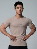 FluxFit™ LOGO沖孔訓練上衣 (荳蔻棕) - AROAK 機能健身服飾 | 專為健人打造