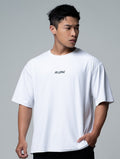FluxFit™ LOGO沖孔OVERSIZED訓練上衣 (白) - AROAK 機能健身服飾 | 專為健人打造
