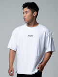 FluxFit™ LOGO沖孔OVERSIZED訓練上衣 (白) - AROAK 機能健身服飾 | 專為健人打造