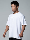 FluxFit™ LOGO沖孔OVERSIZED訓練上衣 (白) - AROAK 機能健身服飾 | 專為健人打造