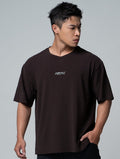 FluxFit™ LOGO沖孔OVERSIZED訓練上衣 (杉木棕) - AROAK 機能健身服飾 | 專為健人打造