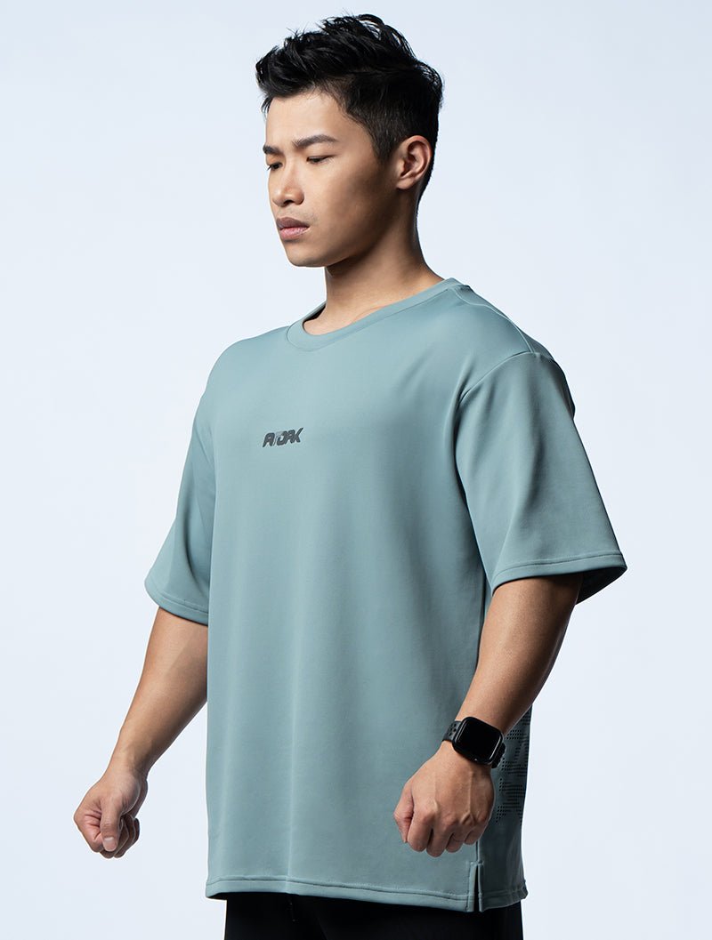 FluxFit™ OVERSIZED機能短袖訓練上衣 (別墅綠) - AROAK 機能健身服飾 | 專為健人打造