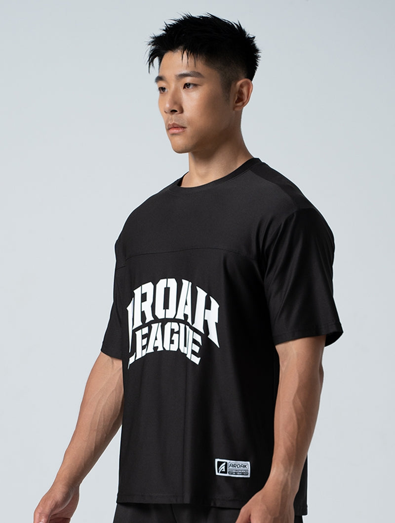 TuckAir™ OVERSIZED 休閒短袖上衣 (黑)