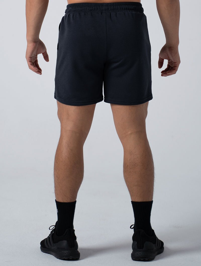 立體 LOGO 休閒短褲 (黑) - AROAK 機能健身服飾 | 專為健人打造