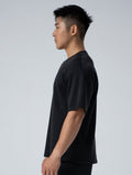 立體 LOGO 寬版休閒短袖上衣 (黑) - AROAK 機能健身服飾 | 專為健人打造