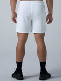 立體 LOGO 休閒短褲 (白) - AROAK 機能健身服飾 | 專為健人打造