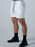 立體 LOGO 休閒短褲 (白) - AROAK 機能健身服飾 | 專為健人打造