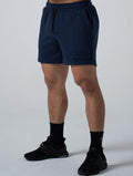 立體 LOGO 休閒短褲 (深藍) - AROAK 機能健身服飾 | 專為健人打造