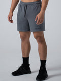 立體 LOGO 休閒短褲 (水泥灰) - AROAK 機能健身服飾 | 專為健人打造