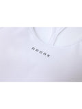 Lumin™ 肌能坑條蝴蝶背運動背心 24 - 1 (白) - AROAK 機能健身服飾 | 專為健人打造