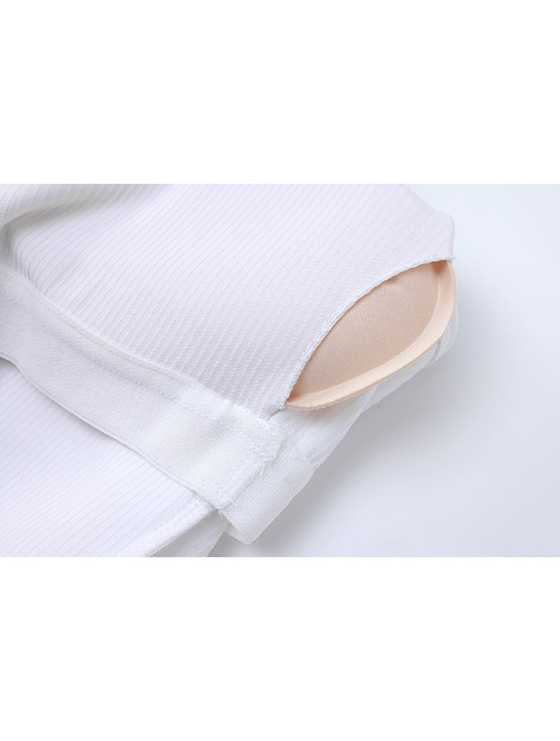 Lumin™ 肌能坑條蝴蝶背運動背心 24 - 1 (白) - AROAK 機能健身服飾 | 專為健人打造