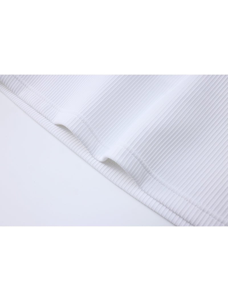 Lumin™ 肌能坑條蝴蝶背運動背心 24 - 1 (白) - AROAK 機能健身服飾 | 專為健人打造