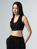 Lumin™ Polo美型領前拉式Bra Top 25 - 1 (黑) - AROAK 機能健身服飾 | 專為健人打造