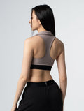 Lumin™ Polo美型領前拉式Bra Top 25 - 1 (奶茶杏) - AROAK 機能健身服飾 | 專為健人打造