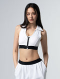 Lumin™ Polo美型領前拉式Bra Top 25 - 1 (白) - AROAK 機能健身服飾 | 專為健人打造