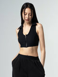 Lumin™ Polo美型領前拉式Bra Top 25 - 1 (黑) - AROAK 機能健身服飾 | 專為健人打造
