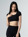Lumin™ U領後挖背Bra Top 25 - 1 (黑) - AROAK 機能健身服飾 | 專為健人打造