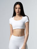 Lumin™ U領後挖背Bra Top 25 - 1 (白) - AROAK 機能健身服飾 | 專為健人打造