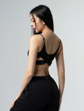 Lumin™ Xross鬆緊美背BraTop 25 - 1 (黑) - AROAK 機能健身服飾 | 專為健人打造